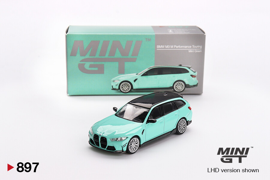 (ÖN SATIŞ) Mini GT 1/64 BMW M3 M Performance Touring Mint Green MGT00897 - Thumbnail