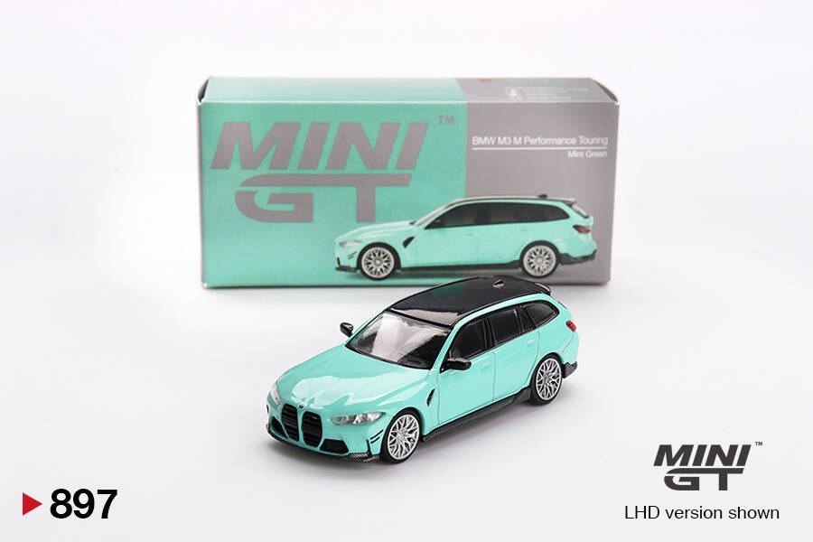 (ÖN SATIŞ) Mini GT 1/64 BMW M3 M Performance Touring Mint Green MGT00897