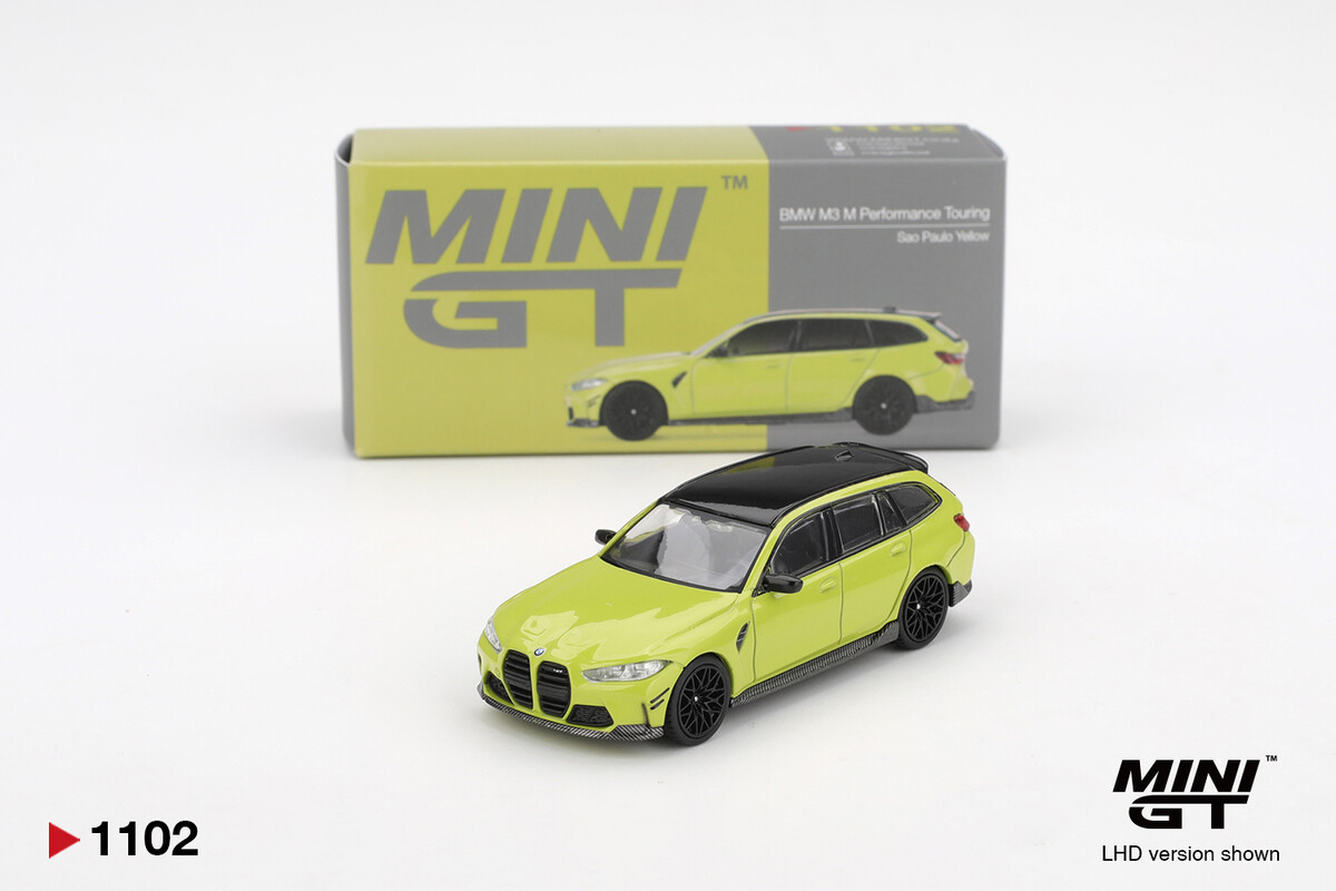 (ÖN SATIŞ) Mini GT 1/64 BMW M3 M Performance Touring Sao Paulo Yellow MGT01102 - Thumbnail