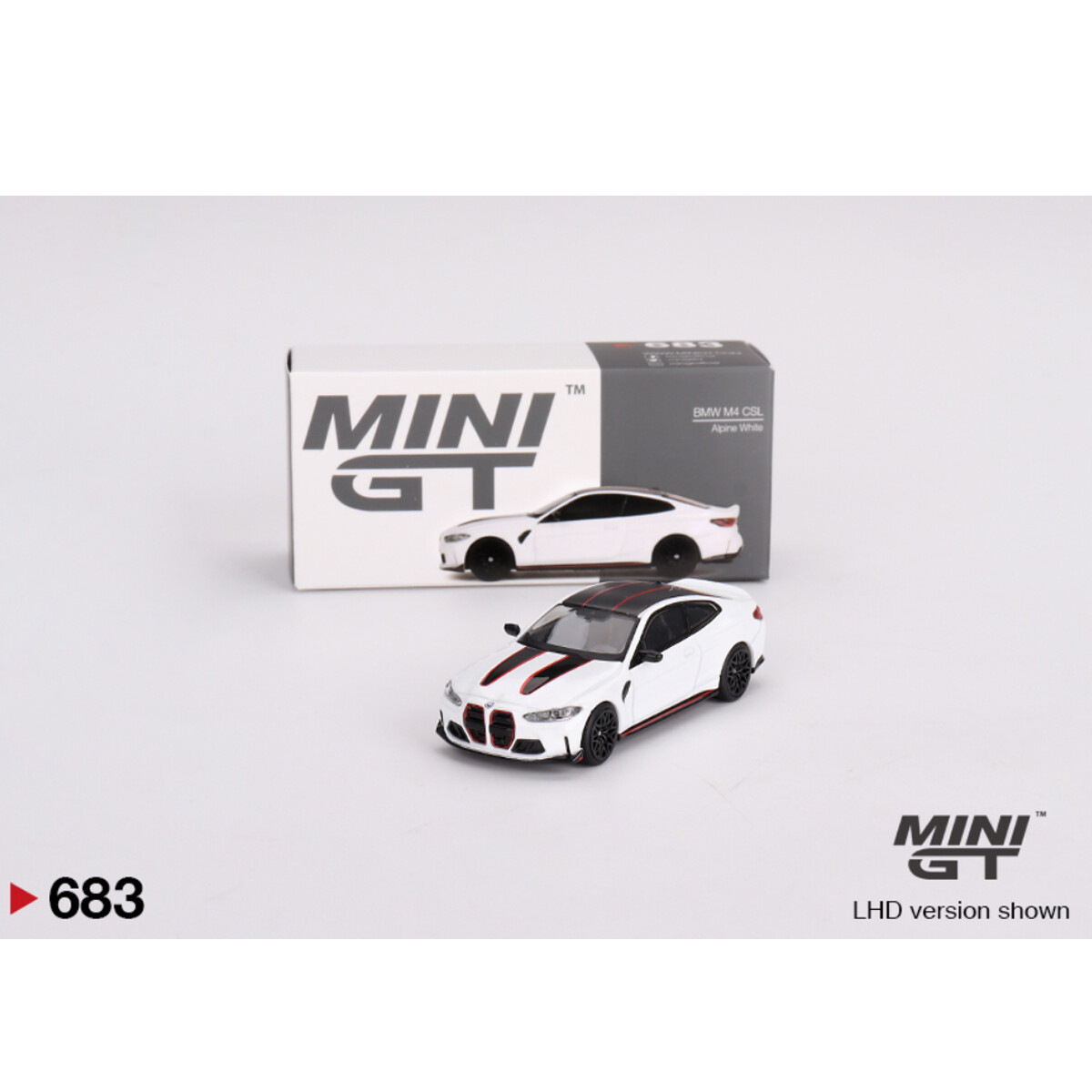 Mini GT 1/64 BMW M4 CSL Alpine White MGT00683 - Thumbnail