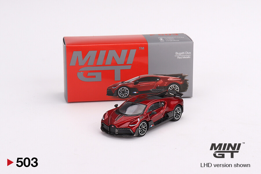 Mini GT 1/64 Bugatti Divo Red Metallic MGT00503 - Thumbnail