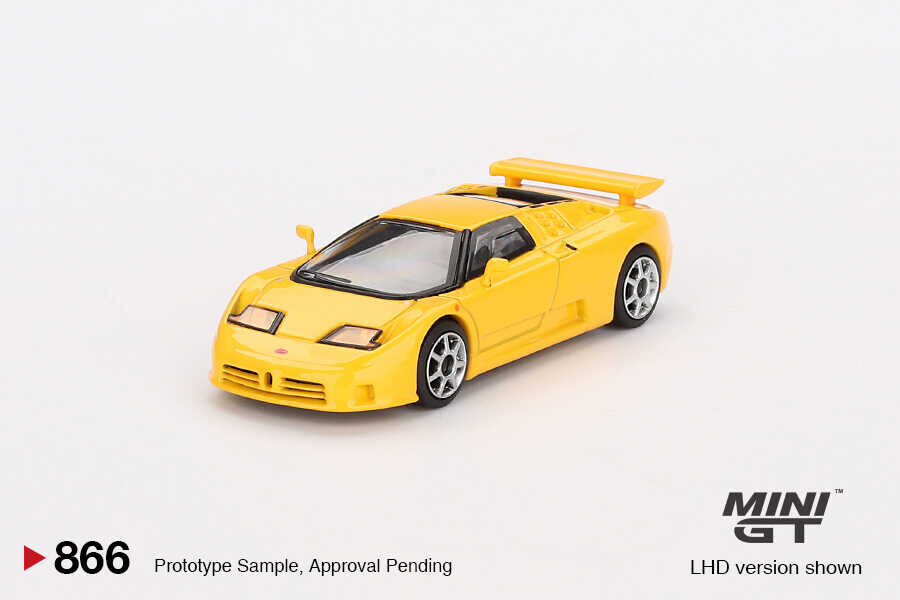 (ÖN SATIŞ) Mini GT 1/64 Bugatti EB110 Super Sport Giallo Bugatti - Blister Paket MGT00866-BL - Thumbnail