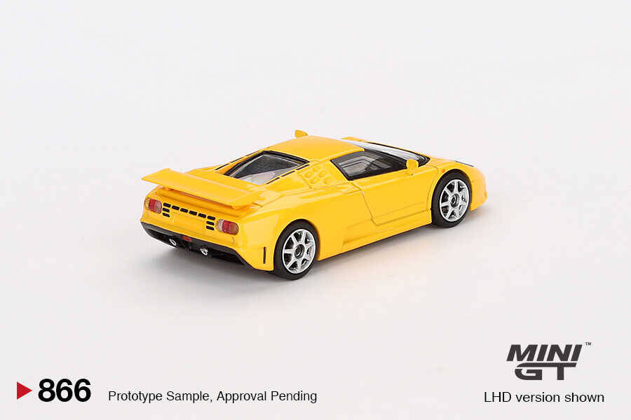 (ÖN SATIŞ) Mini GT 1/64 Bugatti EB110 Super Sport Giallo Bugatti - Blister Paket MGT00866-BL