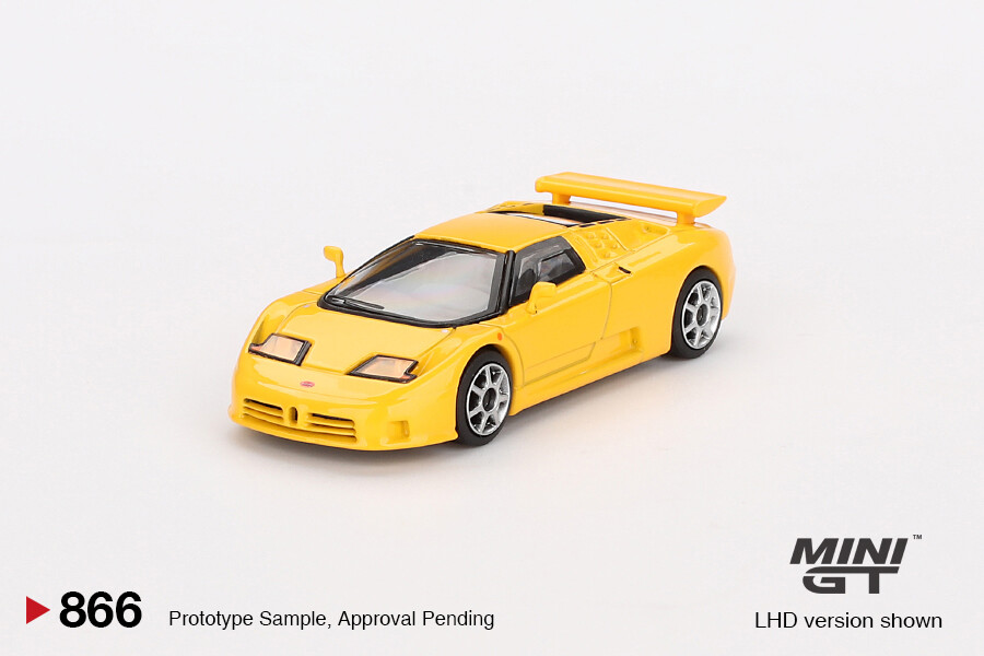 Mini GT 1/64 Bugatti EB110 Super Sport Giallo Bugatti MGT00866 - Thumbnail