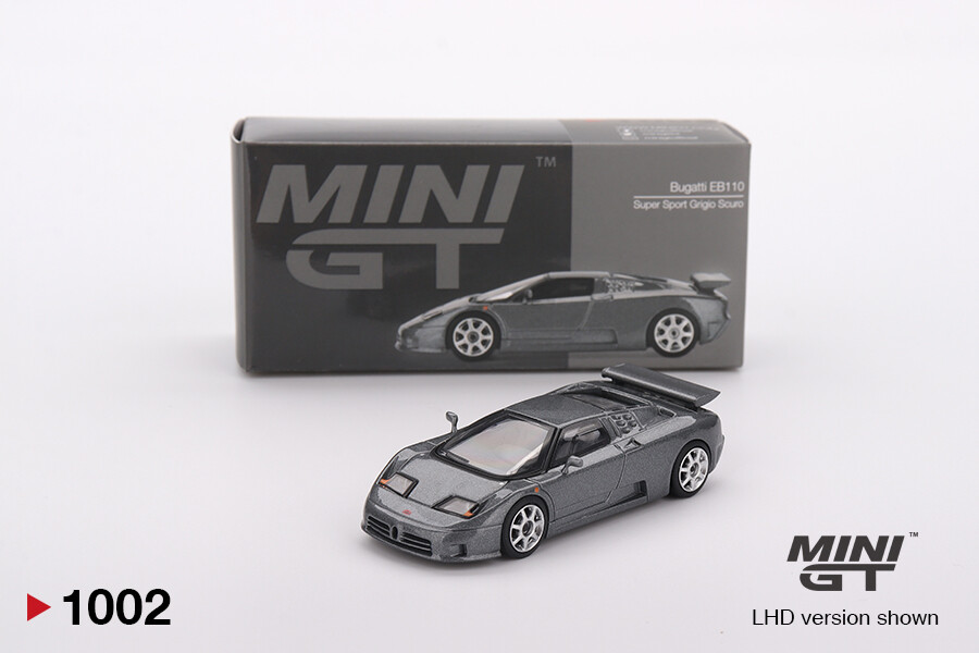 (ÖN SATIŞ) Mini GT 1/64 Bugatti EB110 Super Sport Grigio Scuro MGT01002 - Thumbnail