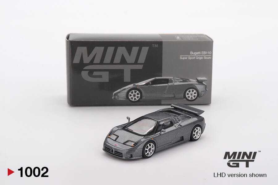 (ÖN SATIŞ) Mini GT 1/64 Bugatti EB110 Super Sport Grigio Scuro MGT01002