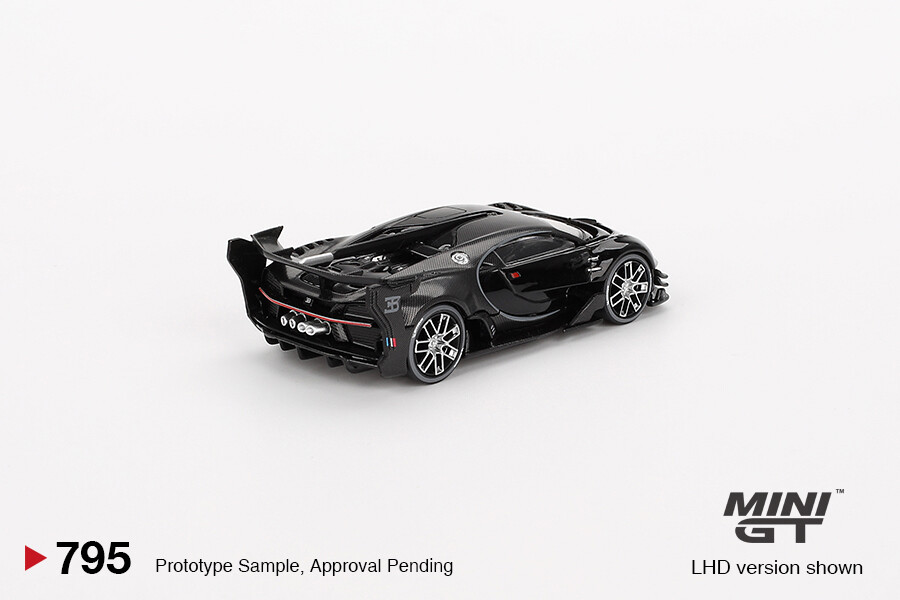 Mini GT 1/64 Bugatti Vision Gran Turismo Black MGT00795 - Thumbnail