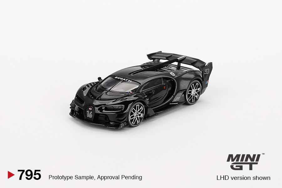 Mini GT 1/64 Bugatti Vision Gran Turismo Black MGT00795 - Thumbnail
