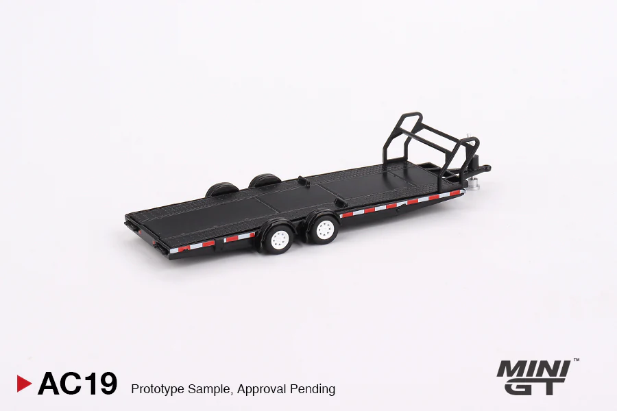 Mini GT 1/64 Car Hauler Trailer Black MGTAC19 - Thumbnail