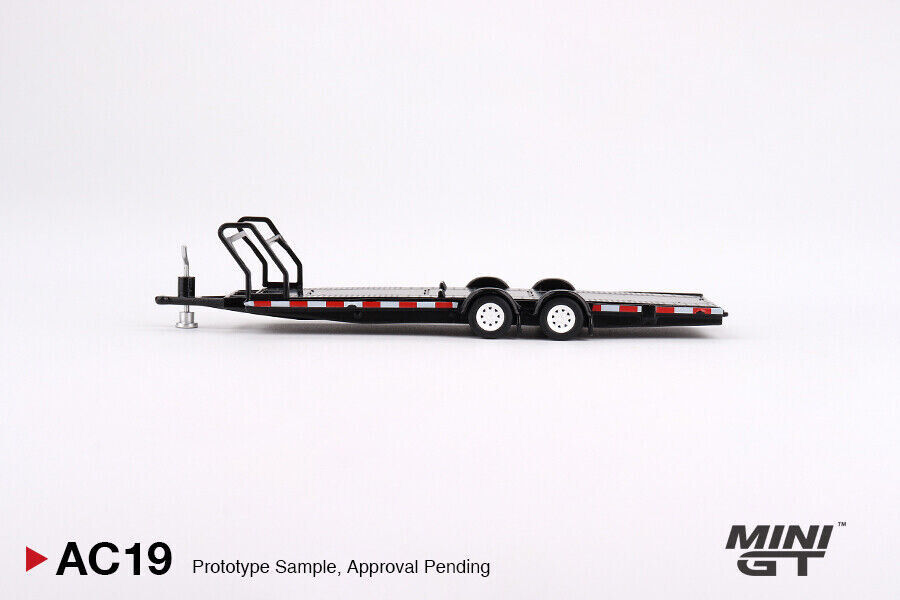 Mini GT 1/64 Car Hauler Trailer Black MGTAC19 - Thumbnail