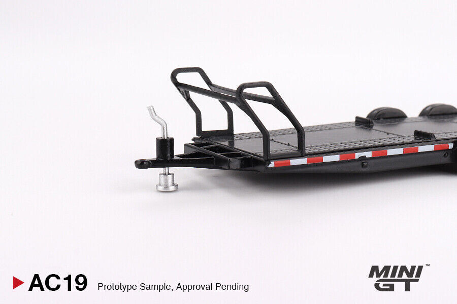 Mini GT 1/64 Car Hauler Trailer Black MGTAC19 - Thumbnail