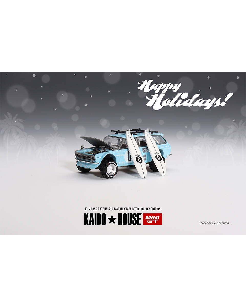 Mini GT 1/64 Datsun KAIDO 510 Wagon 4x4 Winter Holiday Edition KHMG092