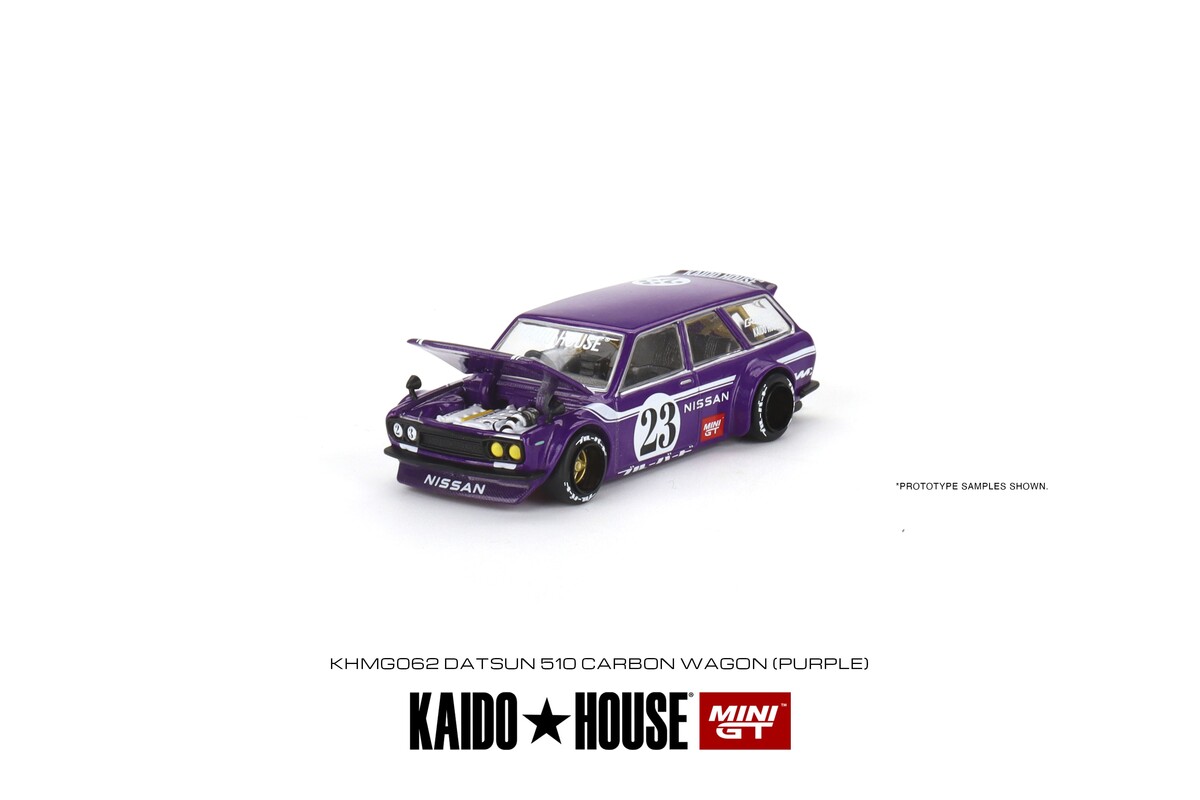 Mini GT 1/64 Datsun KAIDO 510 Wagon CARBON FIBER V1 KHMG062 - Thumbnail