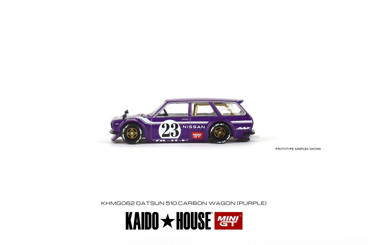 Mini GT 1/64 Datsun KAIDO 510 Wagon CARBON FIBER V1 KHMG062 - Thumbnail