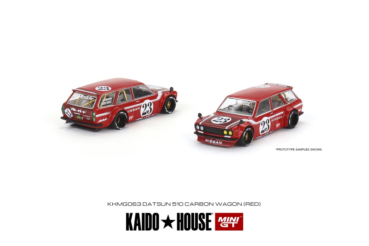 Mini GT 1/64 Datsun KAIDO 510 Wagon CARBON FIBER V2 KHMG063 - Thumbnail