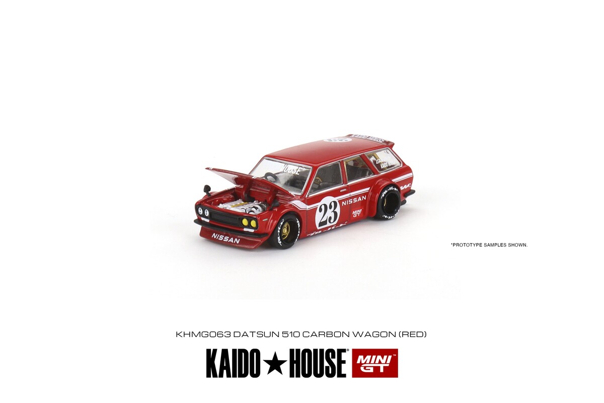 Mini GT 1/64 Datsun KAIDO 510 Wagon CARBON FIBER V2 KHMG063 - Thumbnail