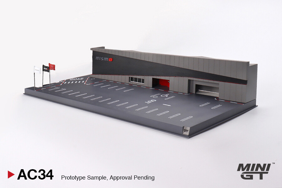 Mini GT 1/64 Diorama: NISSAN MOTORSPORTS & CUSTOMIZING CO.,LTD. NISMO OPERATION MGTAC34 - Thumbnail