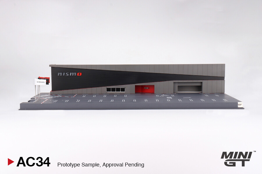 Mini GT 1/64 Diorama: NISSAN MOTORSPORTS & CUSTOMIZING CO.,LTD. NISMO OPERATION MGTAC34 - Thumbnail