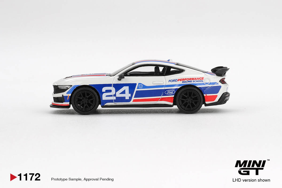 (ÖN SATIŞ) Mini GT 1/64 Ford Mustang Dark Horse #24 Ford Performance Racing School MGT01172