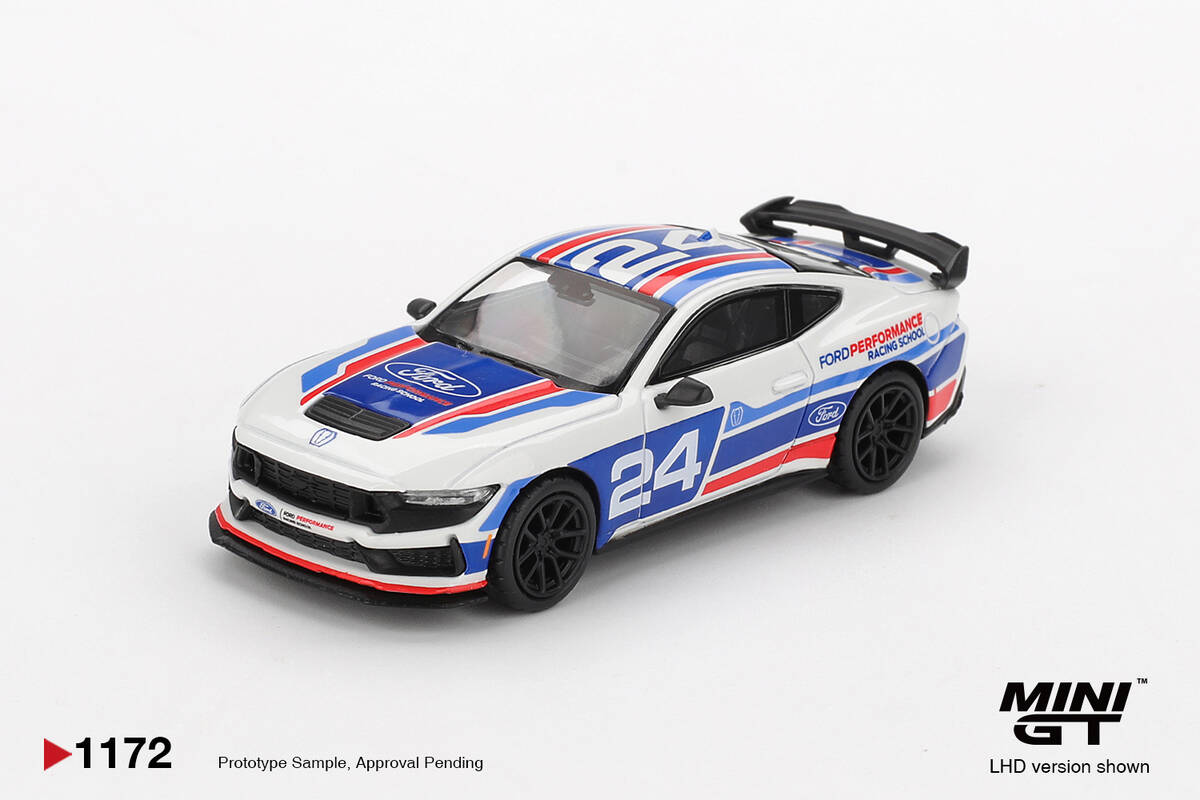(ÖN SATIŞ) Mini GT 1/64 Ford Mustang Dark Horse #24 Ford Performance Racing School MGT01172