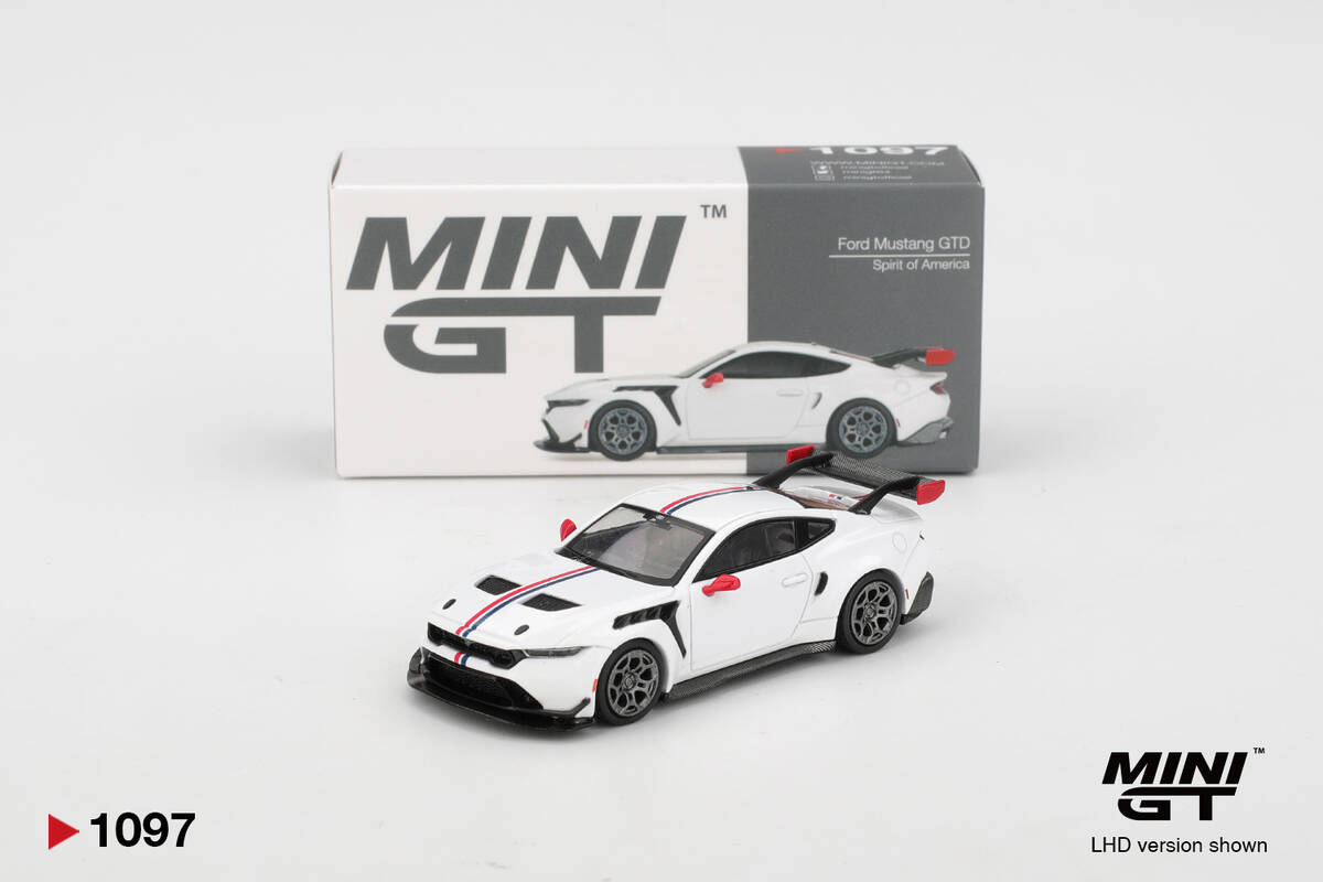 (ÖN SATIŞ) Mini GT 1/64 Ford Mustang GTD Spirit of America MGT01097