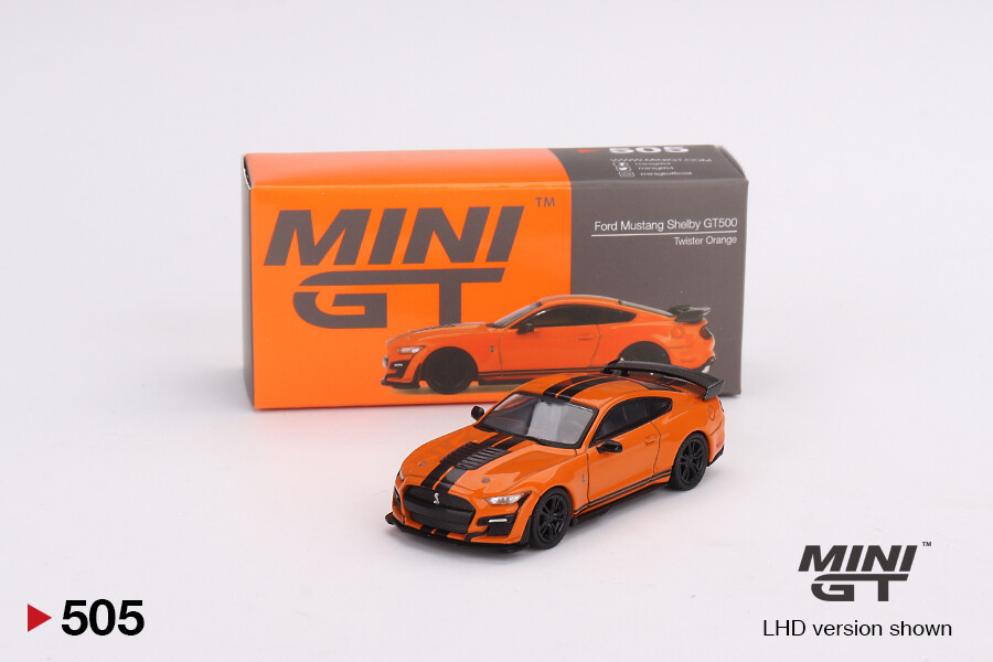 Mini GT 1/64 Ford Mustang Shelby GT500 Twister Orange MGT00505 - Thumbnail