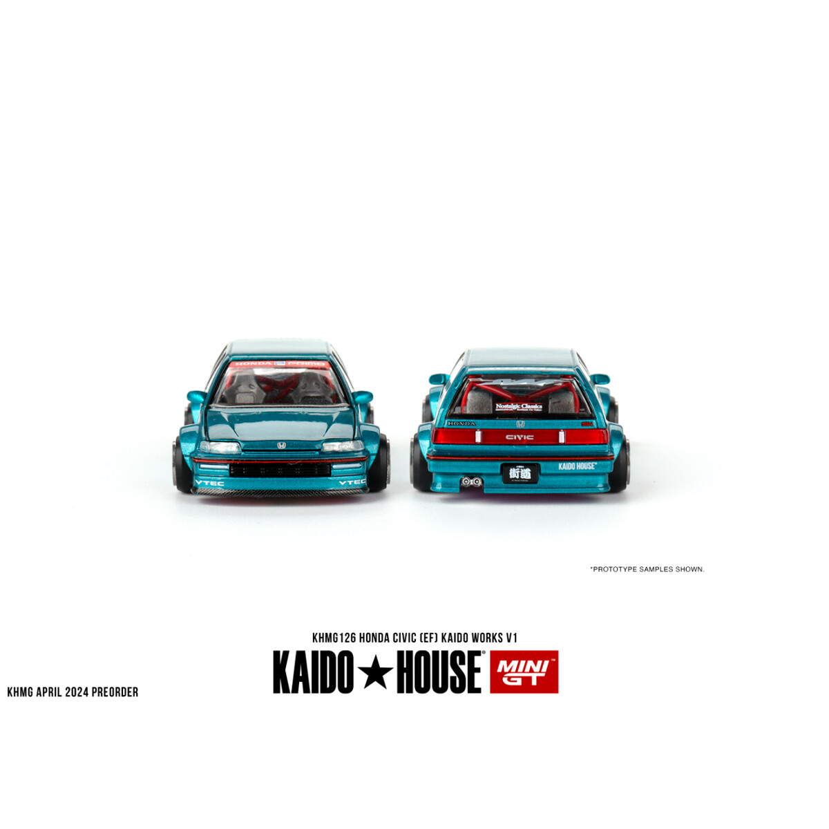 Mini GT 1/64 Honda Civic (EF) Kaido Works V1 KHMG126 - Thumbnail