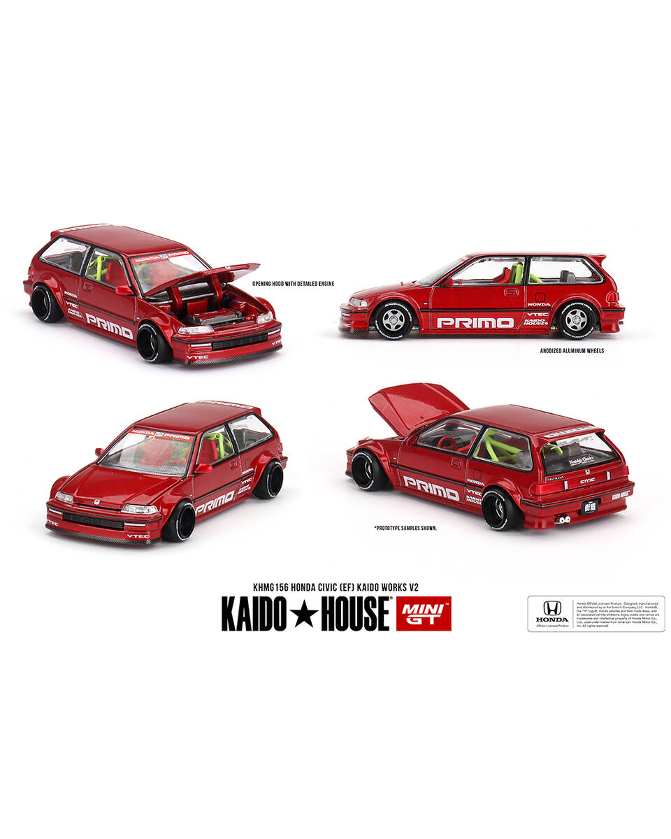 (ÖN SATIŞ) Mini GT 1/64 Honda Civic (EF) Kaido Works V2 KHMG156