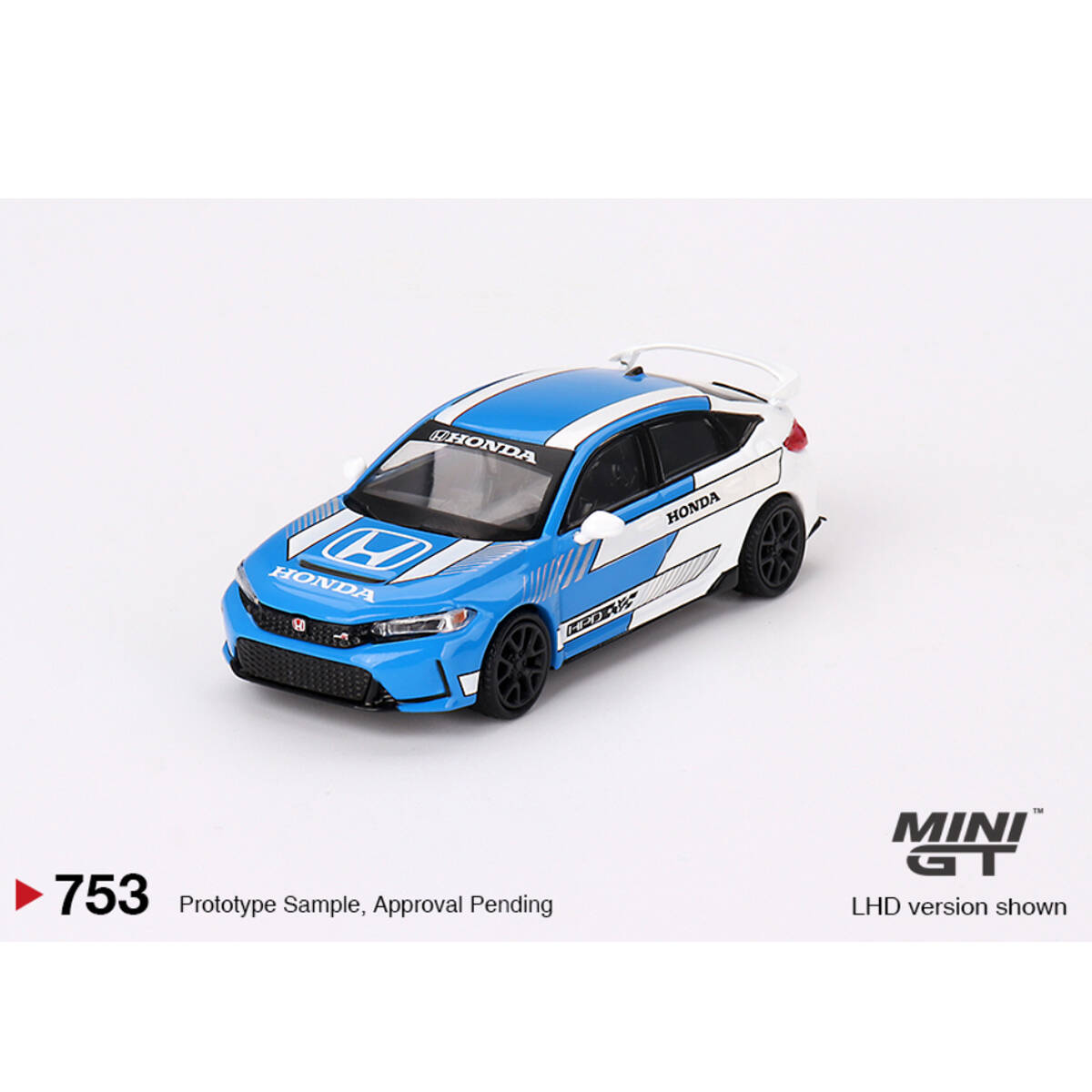Mini GT 1/64 Honda Civic Type R 2023 Pace Car Blue MGT00753