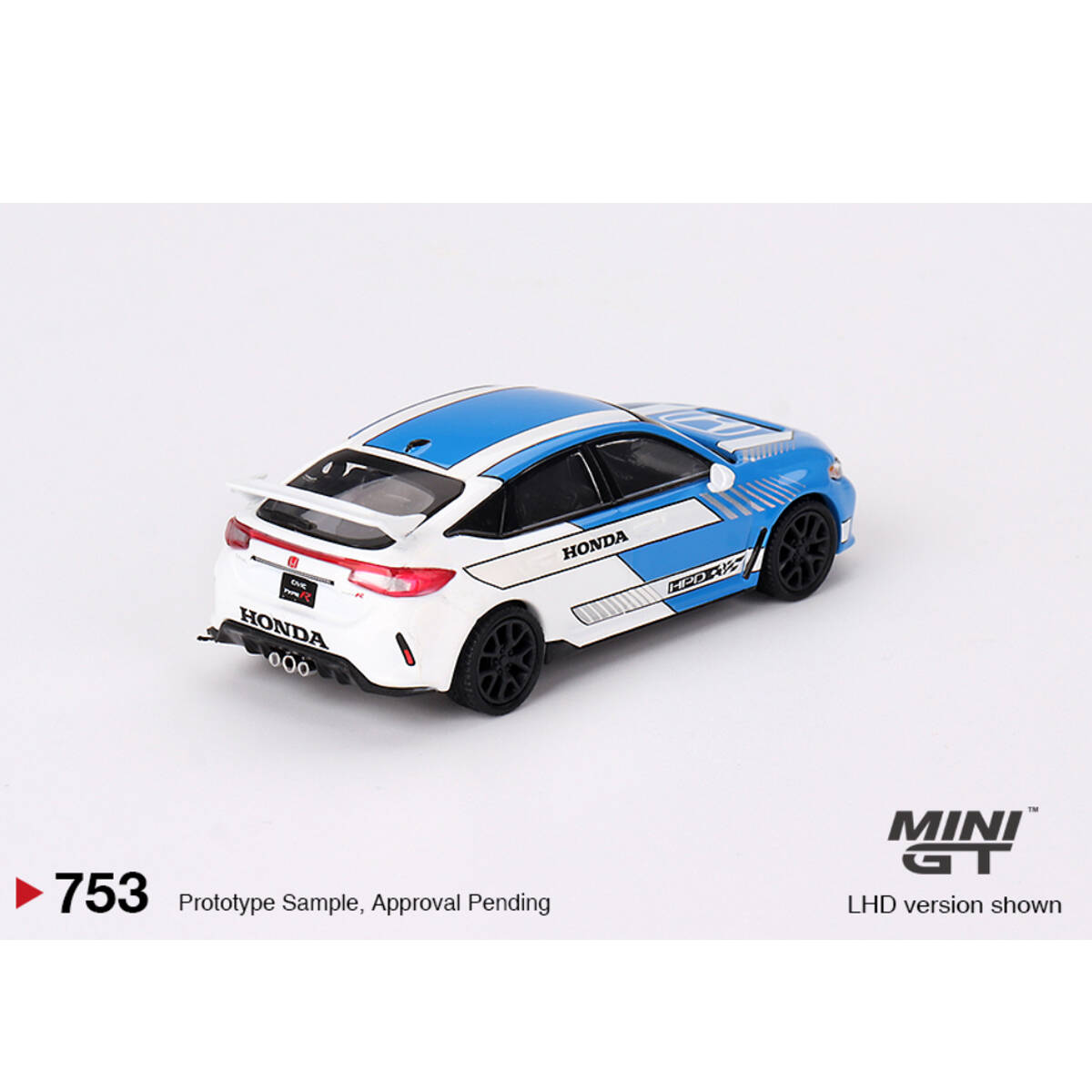 Mini GT 1/64 Honda Civic Type R 2023 Pace Car Blue MGT00753