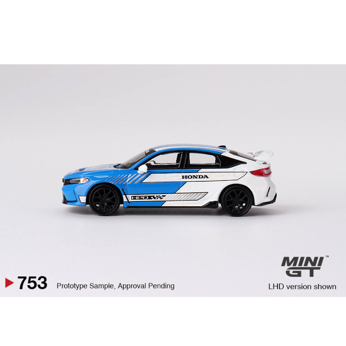 Mini GT 1/64 Honda Civic Type R 2023 Pace Car Blue MGT00753