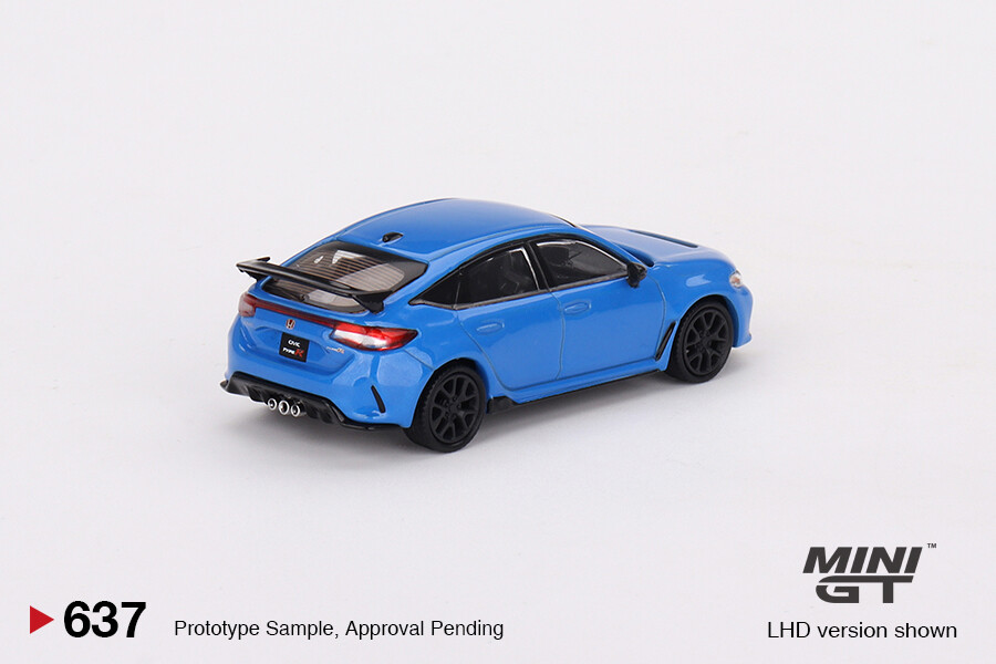 Mini GT 1/64 Honda Civic Type R Boost Blue Pearl 2023 MGT00637 - Thumbnail