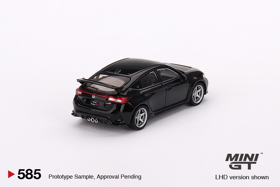 Mini GT 1/64 Honda Civic Type R Crystal Black Pearl 2023 W/ Advan GT Wheel MGT00585 - Thumbnail