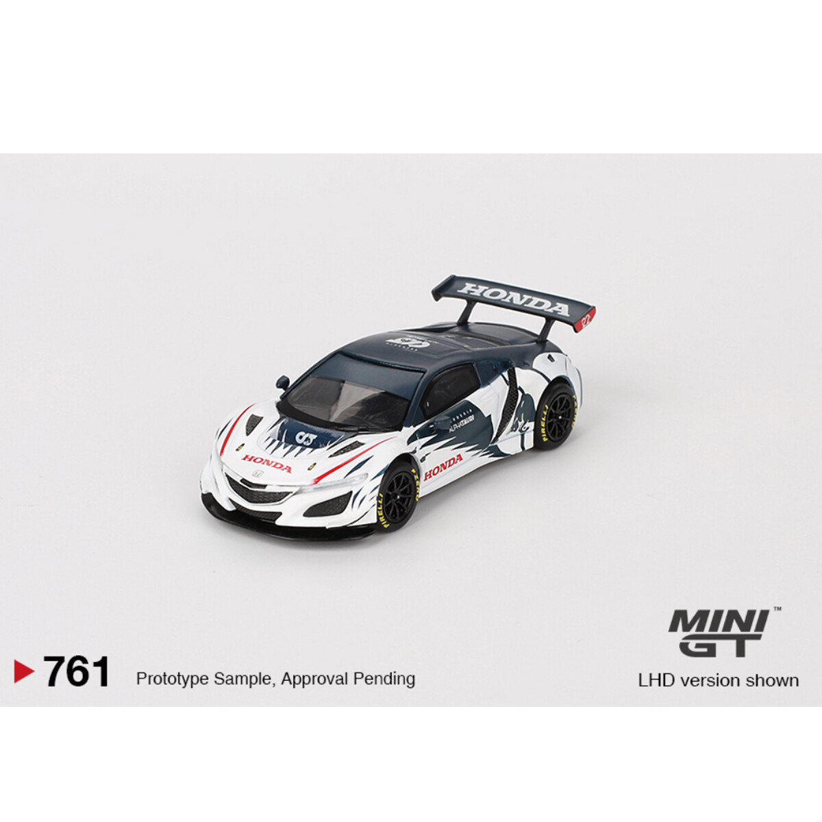 Mini GT 1/64 Honda NSX GT3 EVO AlphaTauri Yuki Tsunoda 2023 Red Bull Formula Nurburgring MGT00761 - Thumbnail