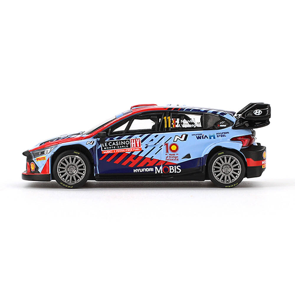 (ÖN SATIŞ) Mini GT 1/64 Hyundai i20 N Rally1 Hybrid 2024 Rallye Monte-Carlo Winner - Blister Paket MGT00871-BL