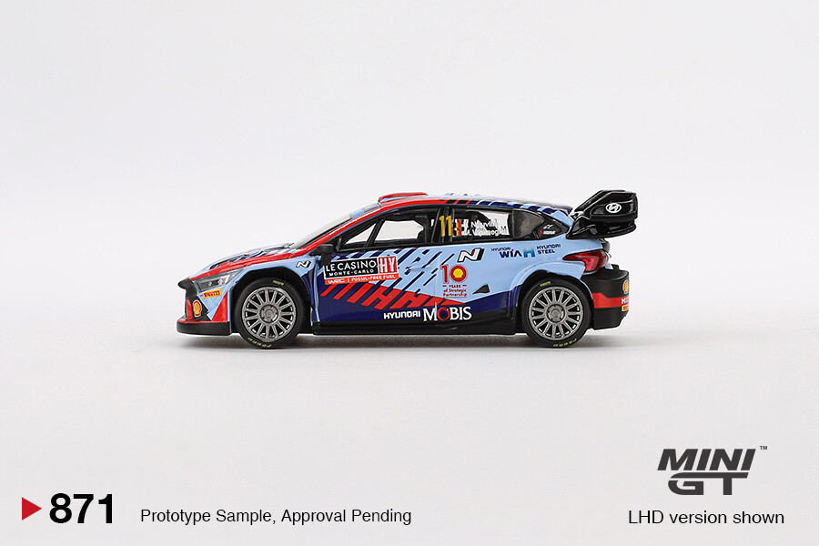 (ÖN SATIŞ) Mini GT 1/64 Hyundai i20 N Rally1 Hybrid 2024 Rallye Monte-Carlo Winner MGT00871 - Thumbnail