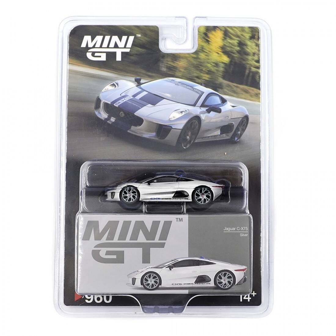 (ÖN SATIŞ) Mini GT 1/64 Jaguar C-X75 Silver - Blister Paket MGT00960-BL