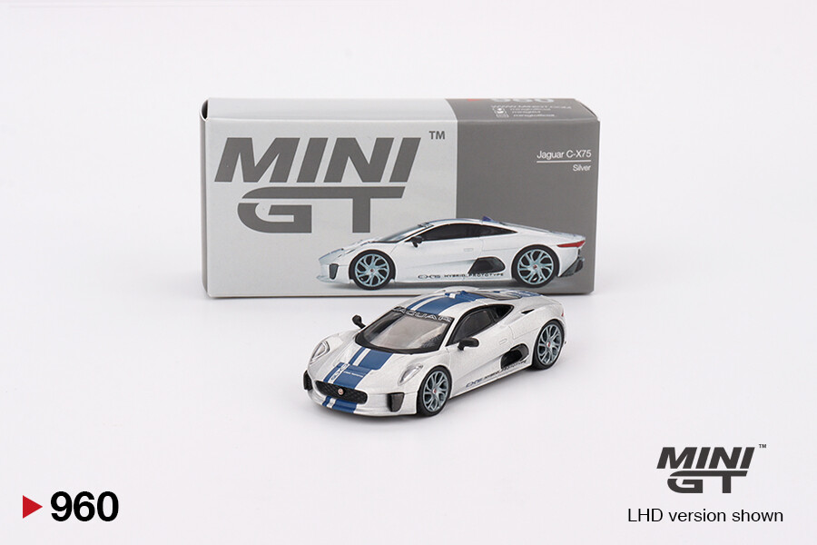 (ÖN SATIŞ) Mini GT 1/64 Jaguar C-X75 Silver MGT00960 - Thumbnail
