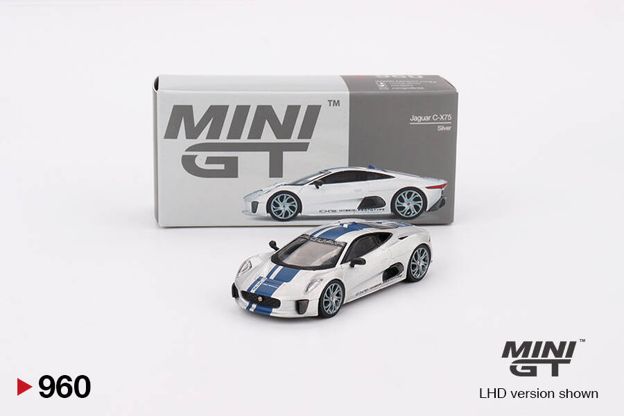 (ÖN SATIŞ) Mini GT 1/64 Jaguar C-X75 Silver MGT00960