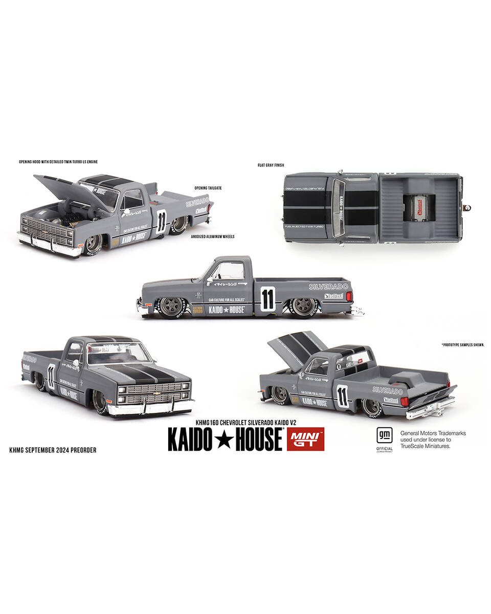 (ÖN SATIŞ) Mini GT 1/64 [KaidoHouse x MiniGT] Chevrolet Silverado KAIDO V2 KHMG160