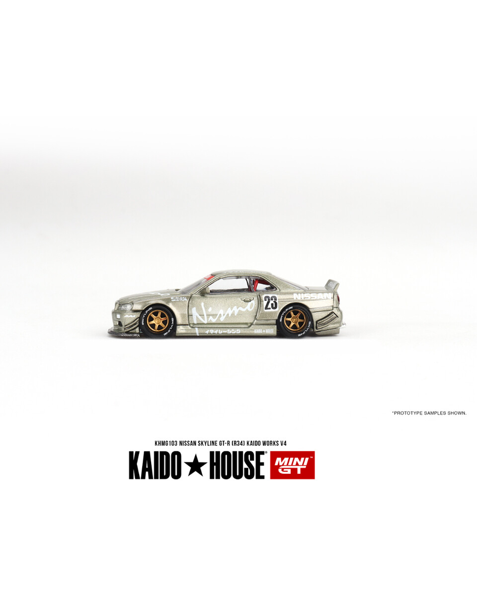 Mini GT 1/64 [KaidoHouse x MiniGT] Nissan Skyline GT-R (R34) Kaido Works V4 KHMG103 - Thumbnail
