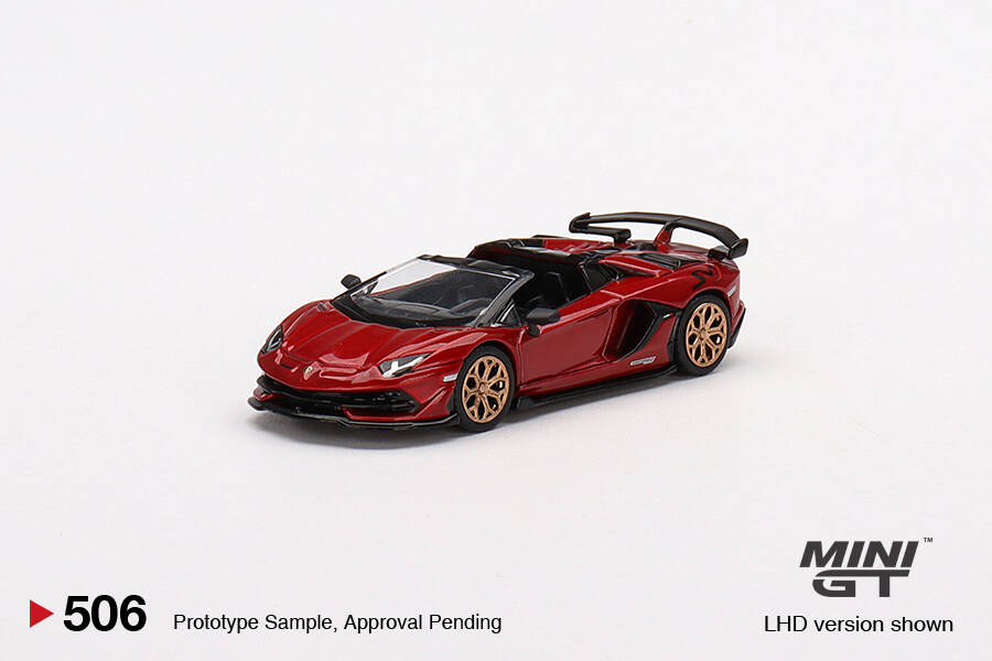 Mini GT 1/64 Lamborghini Aventador SVJ Roadster Rosso Efesto MGT00506