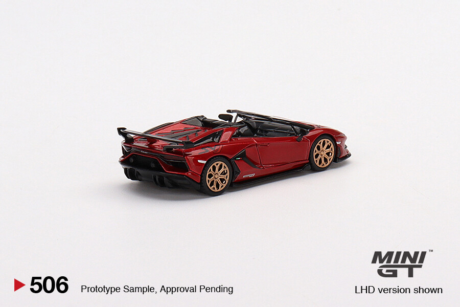 Mini GT 1/64 Lamborghini Aventador SVJ Roadster Rosso Efesto MGT00506 - Thumbnail