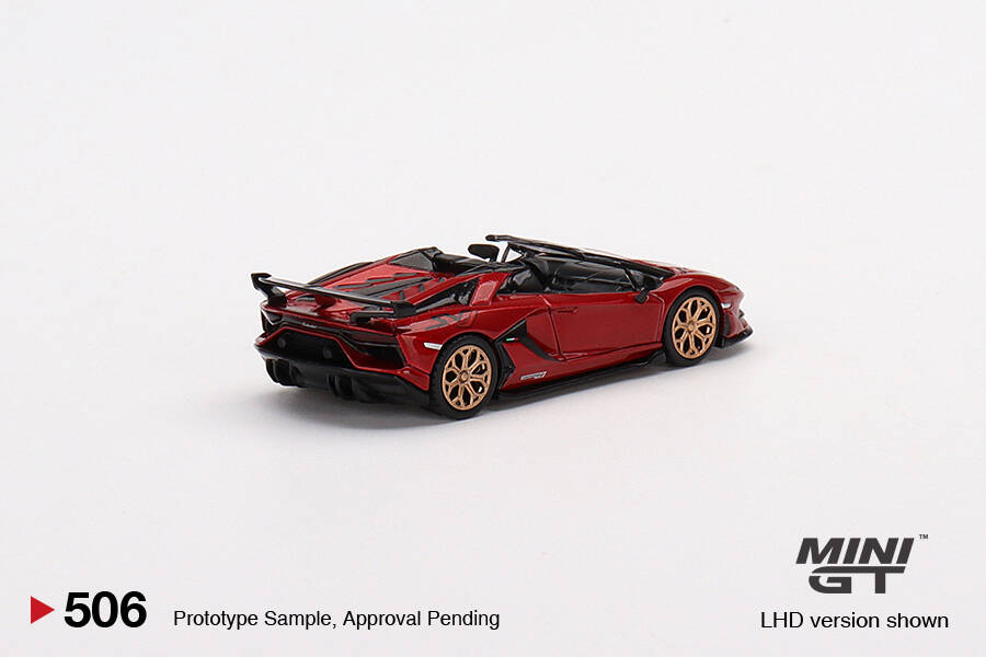 Mini GT 1/64 Lamborghini Aventador SVJ Roadster Rosso Efesto MGT00506