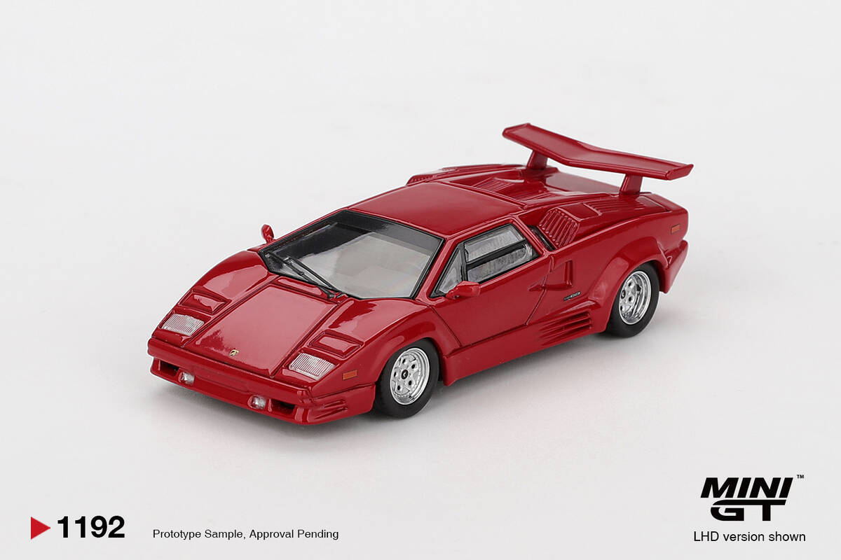 (ÖN SATIŞ) Mini GT 1/64 Lamborghini Countach 25th Anniversary Red MGT01192
