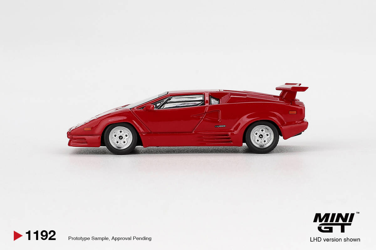 (ÖN SATIŞ) Mini GT 1/64 Lamborghini Countach 25th Anniversary Red MGT01192