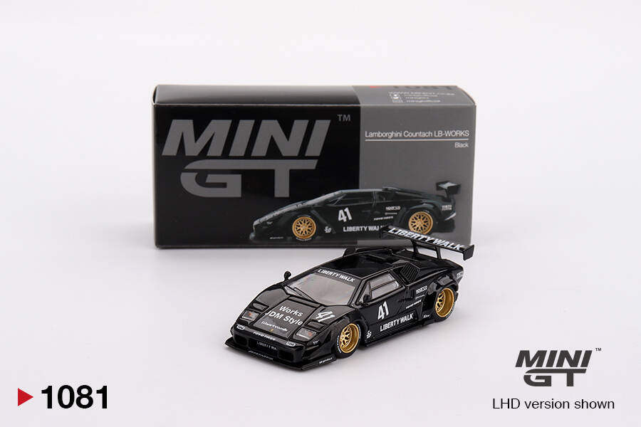 (ÖN SATIŞ) Mini GT 1/64 Lamborghini Countach LB-WORKS Black MGT01081