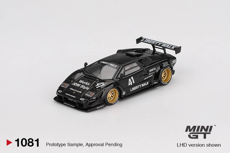 (ÖN SATIŞ) Mini GT 1/64 Lamborghini Countach LB-WORKS Black MGT01081