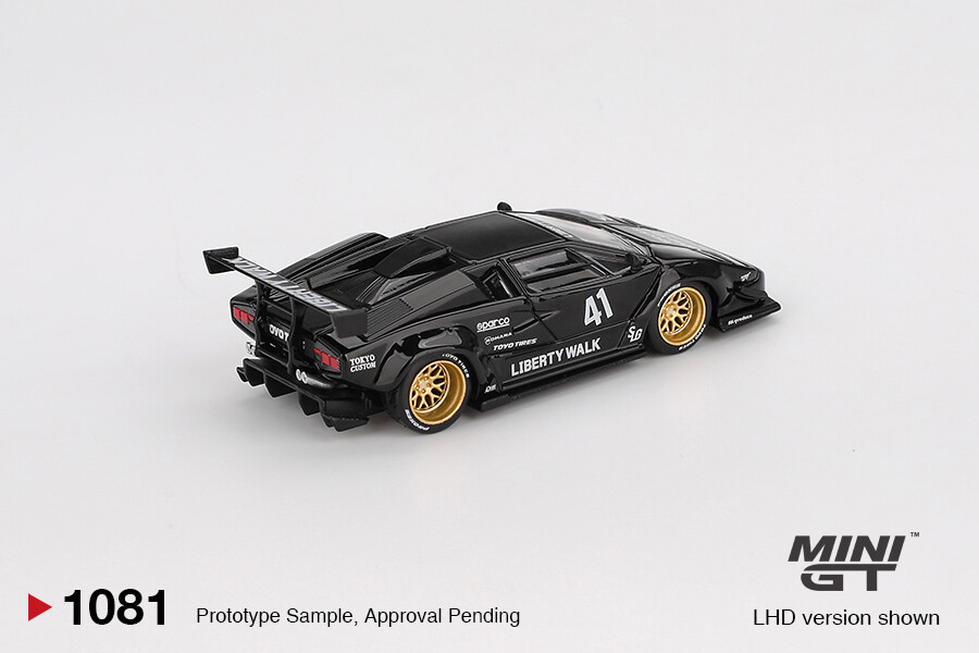 (ÖN SATIŞ) Mini GT 1/64 Lamborghini Countach LB-WORKS Black MGT01081 - Thumbnail