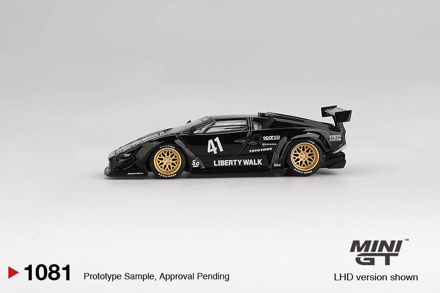 (ÖN SATIŞ) Mini GT 1/64 Lamborghini Countach LB-WORKS Black MGT01081